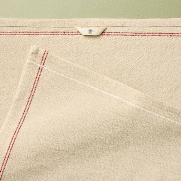 Hearth & Hand Embroidered Tree Design with Red stitched edging Kitchen Towel - Picture 3 of 8